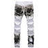 Fashion Camo Printed Jeans Mid Waist Straight Pants For Men